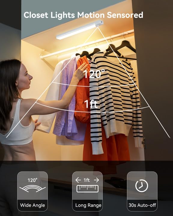 Dimmable Motion Sensor Under Cabinet Light with Integrated Charging Station