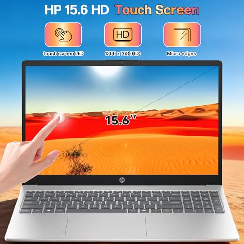 Image of HP 15.6 Touchscreen Laptop for Student Business, Intel Core i3-1315U, Office 365 of The Web Lifetime, 20GB RAM, 512GB SSD, Copilot AI, Wi-Fi 6, HD Camera, Windows 11 Pro, W /Accessories