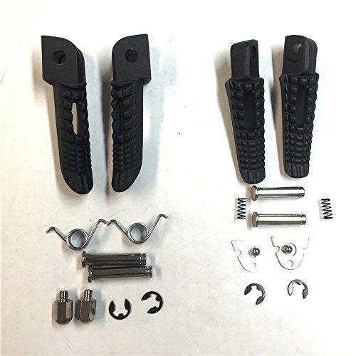 Hongk- Black Front Rear Foot Pegs Footrest Kit Compatible With Suzuki Gsxr 600 750 2000-201 Gsxr 1000 2000-2011 [B01C0Suiry] #TOP1