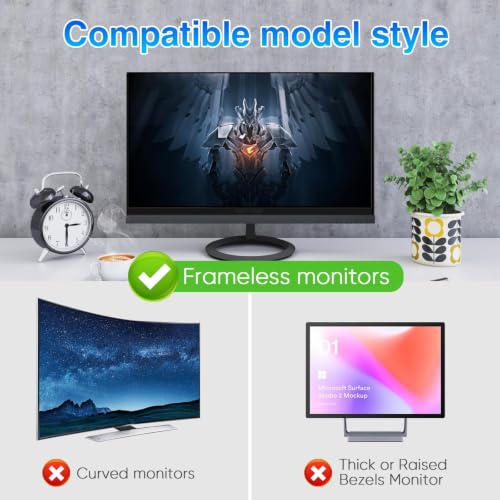 Image of Computer Privacy Screen 23.6 Inch Magnetic, Removable Hanging Privacy Shield for Frameless Monitor 16:9 Widescreen, Anti Blue Light, Anti-Glare Protector