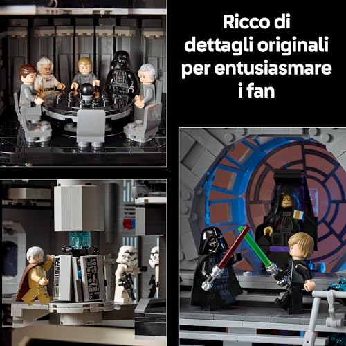 Star Wars 75419 Morte Nera - Set Interattivo UCS da Esposizione per Adulti - 36 Minifigure incl. Luke Skywalker, Han Solo e Darth Vader - Regalo da Collezione per i Fan di Una Nuova Speranza - Lego - Immagine 3