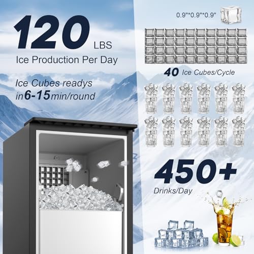 Fabricadora de Hielo Comercial SOZT 120LBS/24H Bajo Mesada miniatura 4