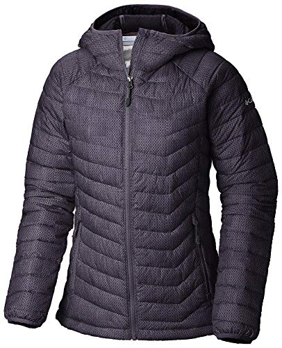 Jaqueta Columbia Powder Lite Hooded Lady Cor:Dark Plum Stars Print;Tamanho:G