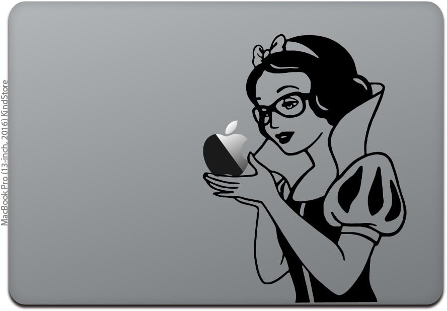 Kind Store MacBook Pro 13/15" 2016/12" MacBook Sticker Snow White Nerd Glasses 13" Black M778-13-B