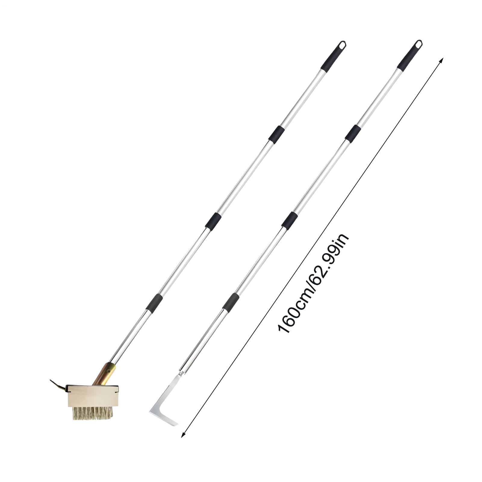 Desherbador de Grietas Cepillo Desherbador Inoxidable en forma de L para | Juego de Herramientas Quitamalezas para Jardín, Patio, Macetas, Pavimento, Rocalla, Paisajismo, Agrícola Exter
