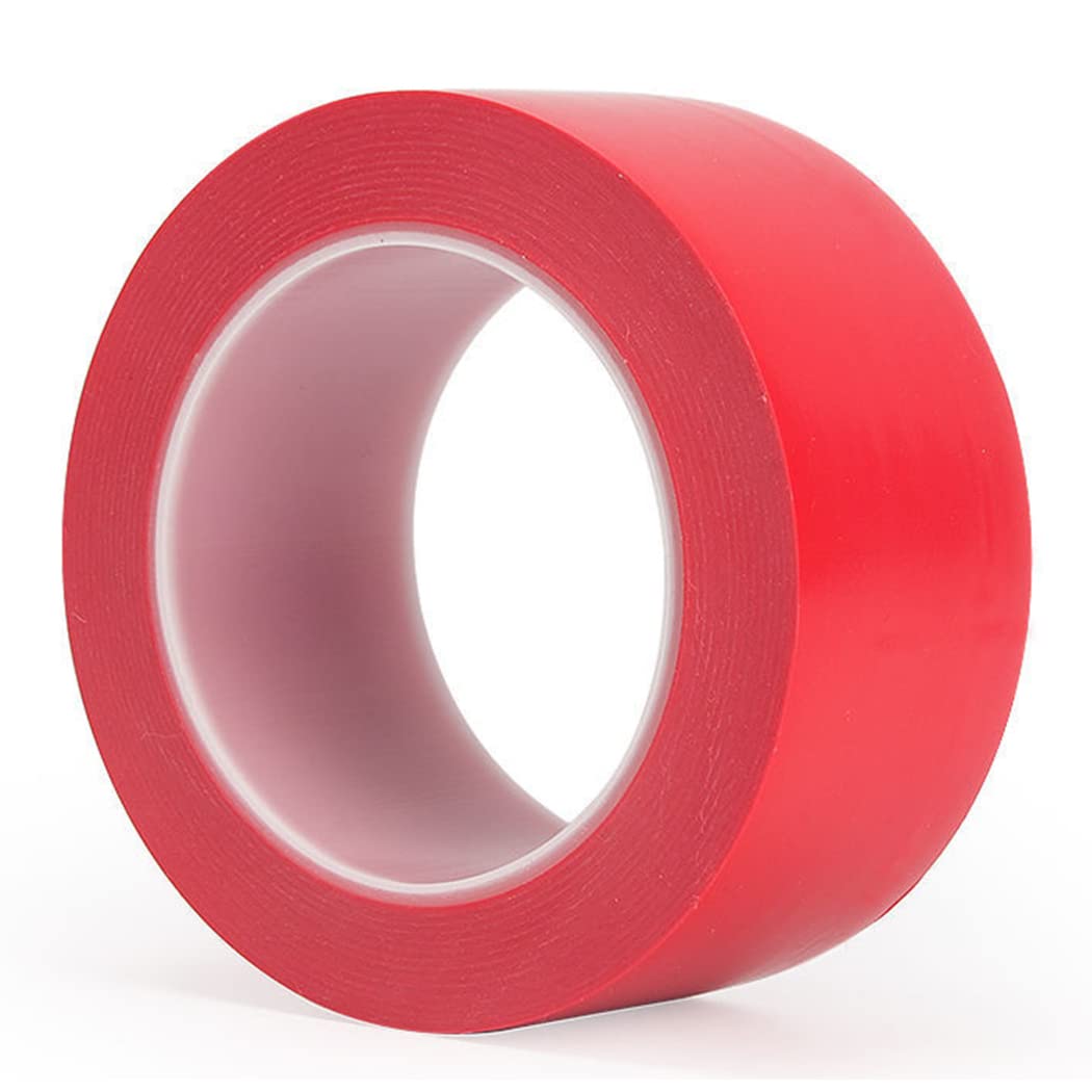 Cinta de señalización de peligro roja y blanca, Cinta de advertencia peligro 100 mm por 33 m multicolor(Red)