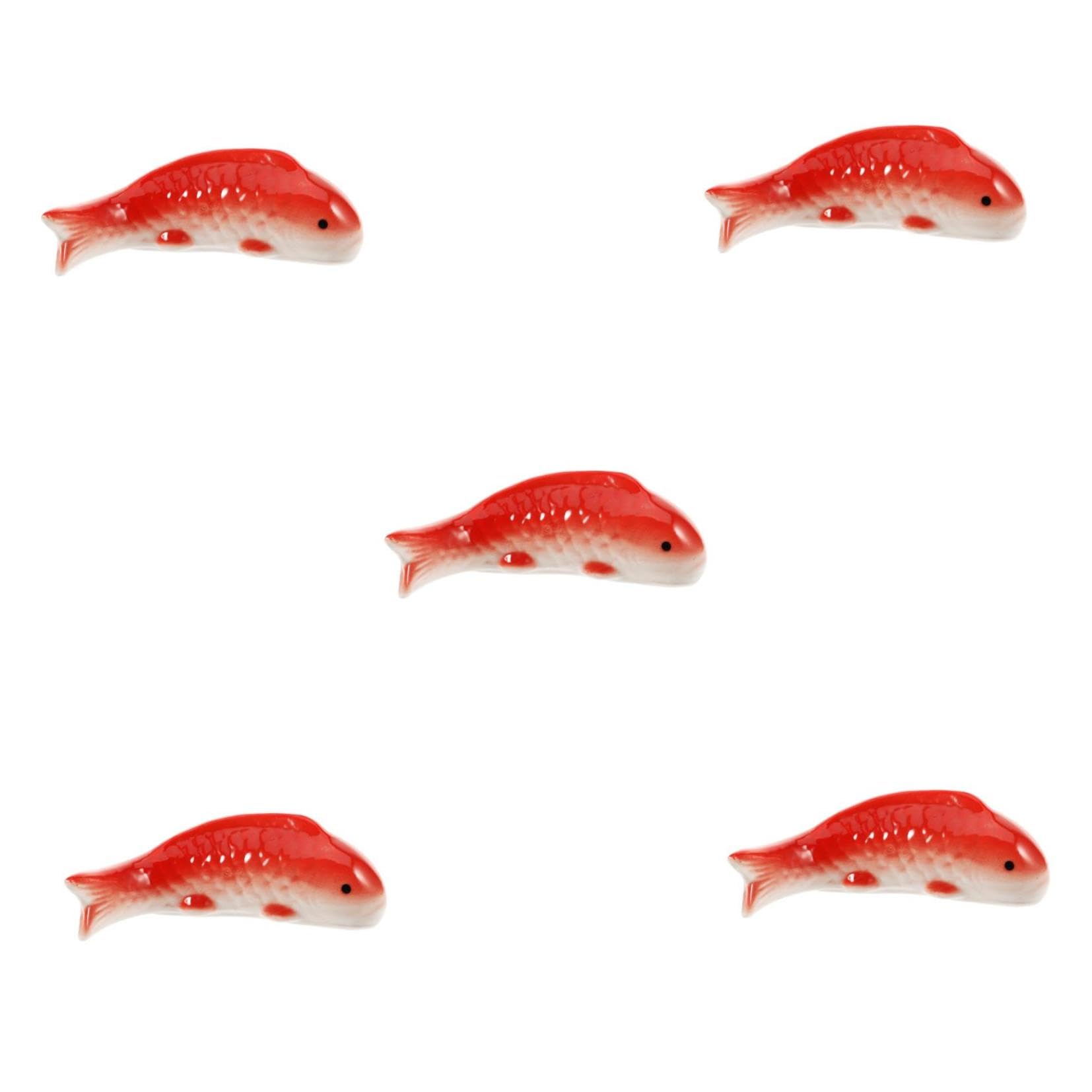 BESPORTBLE 5stücke Dekorative Keramik Fische Für Aquarien Schwimmende Cartoon-fischstatue Langlebige Aquarium-deko Für Unterwasserlandschaften Und Fischtank-zubehör