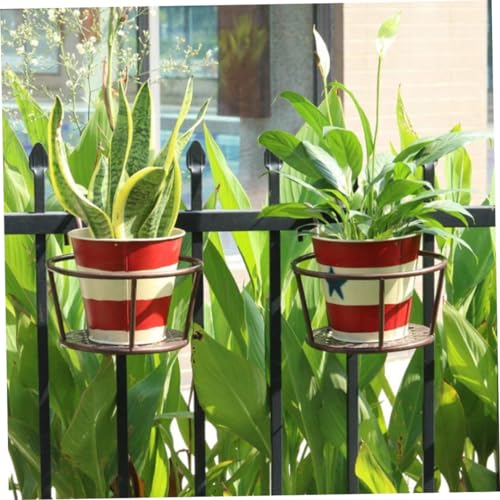 Support de pot de fleur suspendu pour balustrade de balcon extérieur