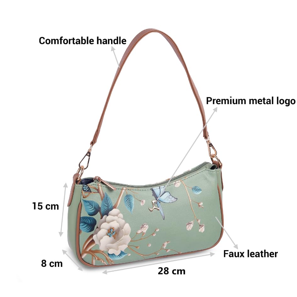 Image of Mochi Women Stylish Faux Leather Floral Shoulder Bag