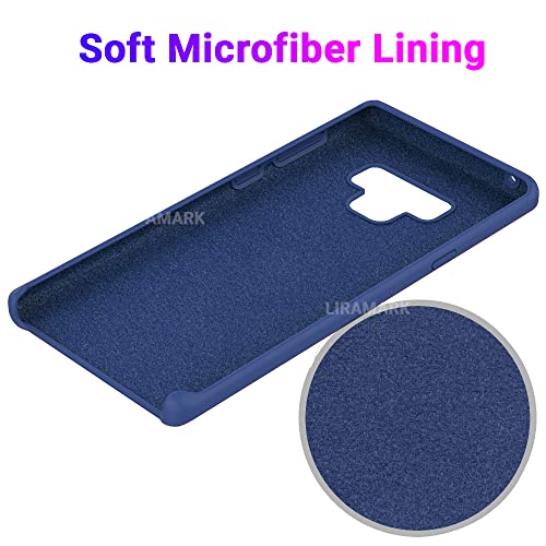 Image of LIRAMARK Liquid Silicone Soft Back Cover Case for Samsung Galaxy Note 9 (Blue)