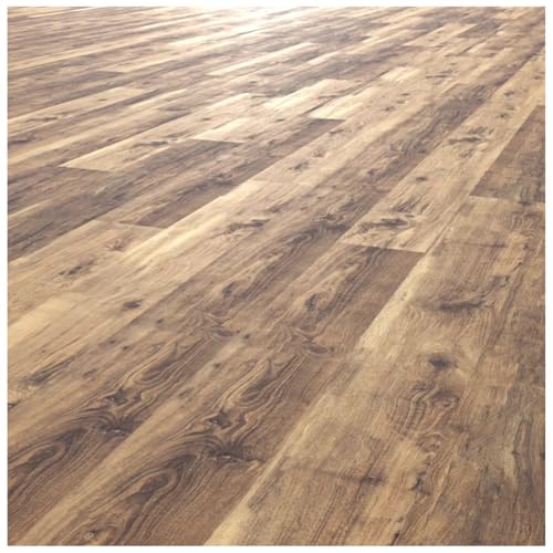 HORI Klick Hartvinylboden Rigid SPC Landhausdiele Holzoptik - Klick-Vinyl mit Trittschalldämmung - schwimmende Verlegung - - 122 x 181 x 0,65 cm - 1,768 m² - 8 Dielen