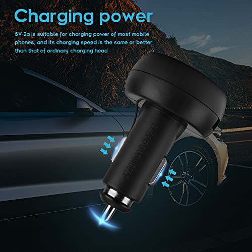 Car Voltmeter, 3 in 1 12V/24V Car USB Charger Thermometer Display, Voltage Temperature Meter with LCD Digital Display Panel, Voltage Tester Gauge for Cars and Trucks - Image 3