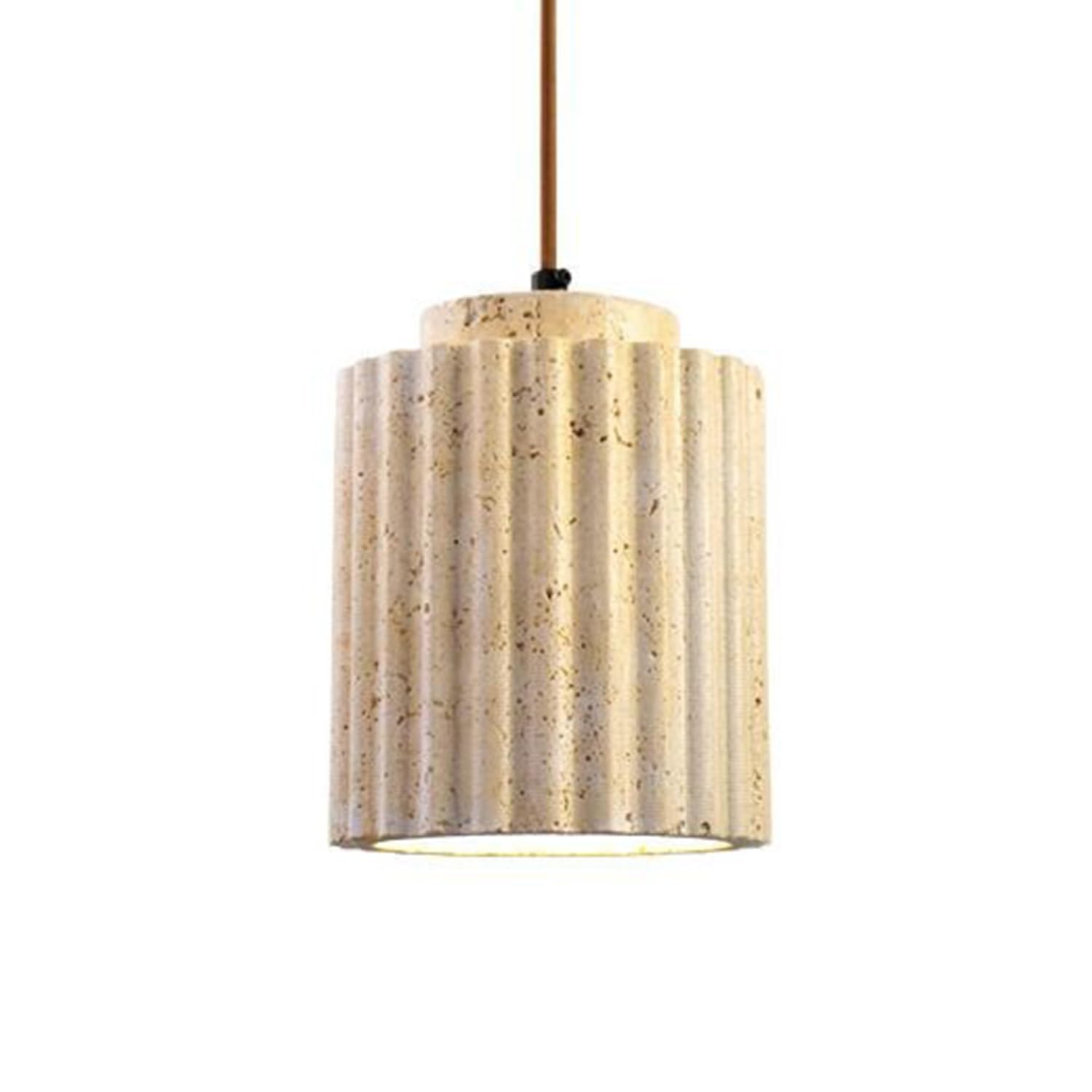Lampadario in travertino naturale Illuminazione domestica Lampada