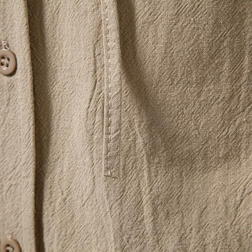 Camisa de lino para hombre de estilo medieval y corte cómodo 5