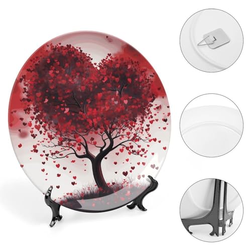 Plato Decorativo Bone China 7 pulgadas Corazón Rojo miniatura 4