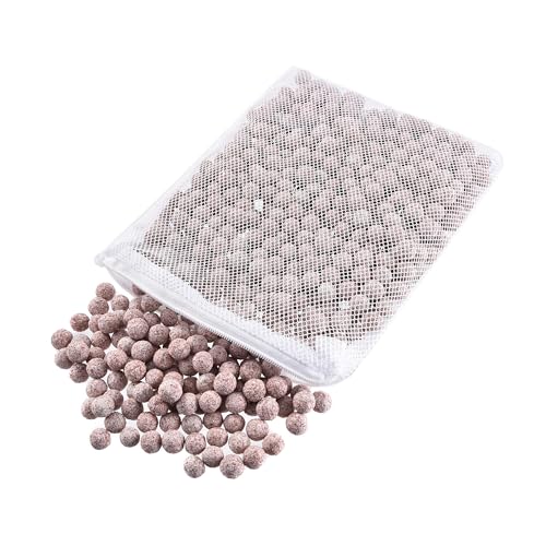 Image of JIHAQUA Aquarium Ceramic Filter Media Bio Filter Rings, Bio Ceramic Ball for Freshwater,Marine Fish Tank,Canister Filter,Koi Pond (Wine, 6 Lbs)