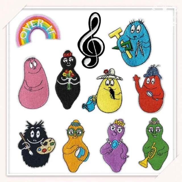 バーバーパパ Amazon | 刺繍アイロンワッペン バーバパパ 全種類 11枚 | ワッペン