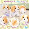 NINAOR Plush Bunny Toys and Dog Toys with Crossbody Bags, Puppy Rabbit Stuffed Animals with Pets Pretend Play Cute Stuff Interactive Electronic Plushies for Toddler Kids Toys
