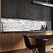 Produktbild wandmotiv24 Küchenrückwand Klinkersteine Grau 260 x 60cm (B x H) - Hartschaum 3mm Nischenrückwand, Spritzschutz, Fliesenspiegel-Ersatz, Deko Küche M0471