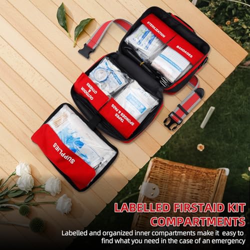 Comprehensive Premium 430 Piece Emergency First Aid Kit, Large Medical Kits for Home, Car, Camping, Travel, Hiking, Truck, Sports & Outdoor Emergencies, Businesses & Home Medical Supplies - Image 5