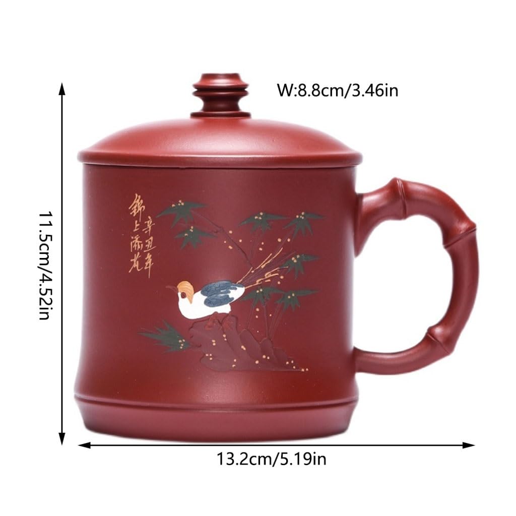 Matcha kubek do herbaty, kubek, fioletowy kubek do piasku, 400 ml, ręcznie wykonany, przykrywka na herbatę, filiżanka dla mężczyzn i kobiet, do biura do herbaty, kubek na wodę, serwis do herbaty i