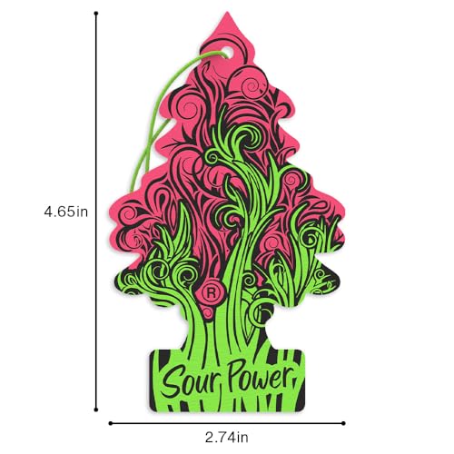 Image of LITTLE TREES Car Air Freshener | Hanging Tree Provides Long Lasting Scent for Auto and Home | 24 Air Fresheners |Sour Power