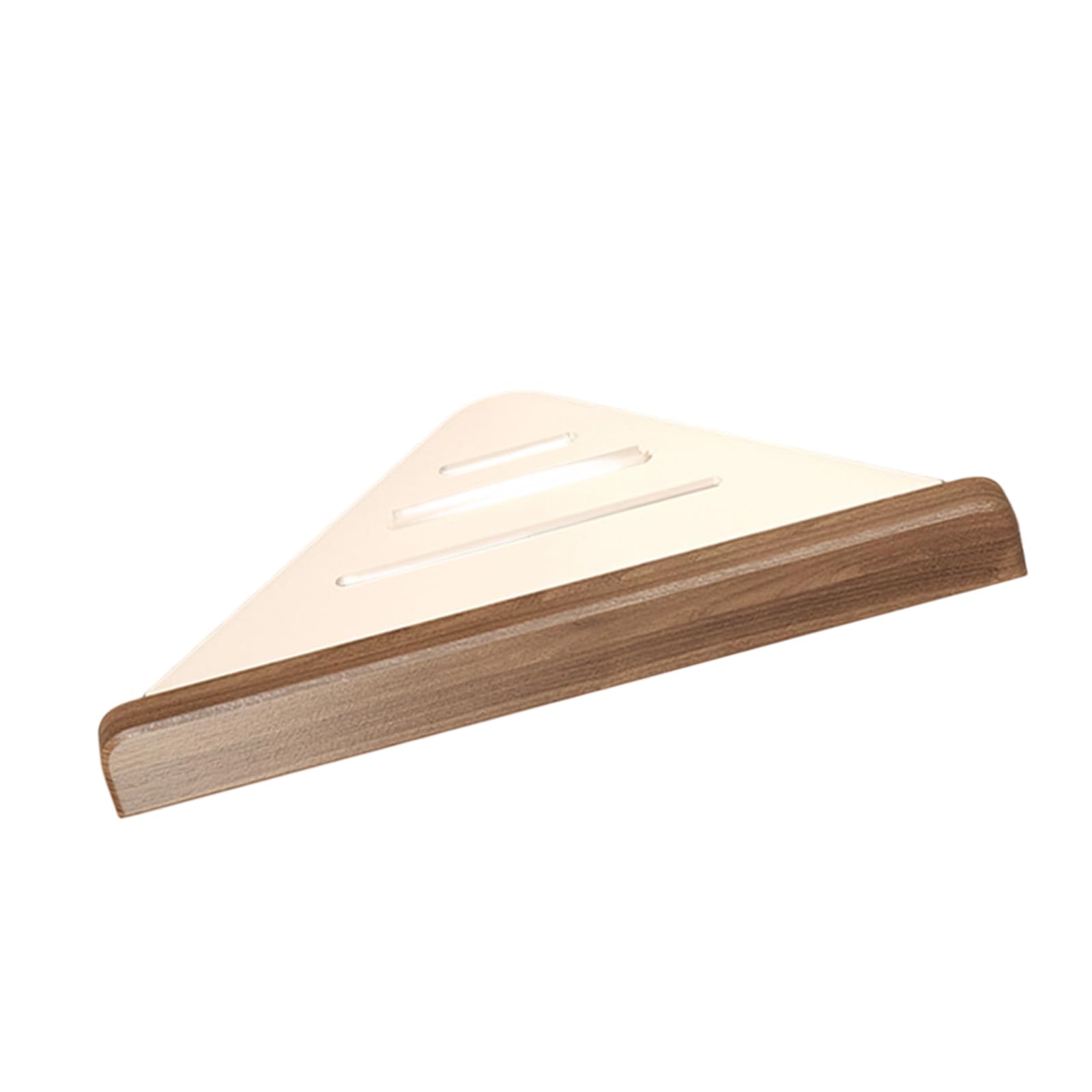 Linvimia Wooden Space Saving Triangular Rack for Shower Storage for Towels Toiletries in Small Spaces Bathroom