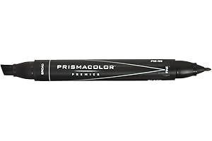 Prismacolor Premier Double-Ended Markers: Broad and Fine Tips (PM98 Black (3510))