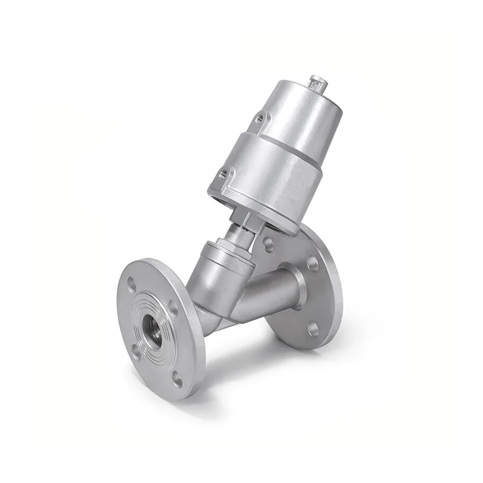 DN15 Stainless Steel Flanged Pneumatic Angle Seat Valve(Closed_Double Acting)