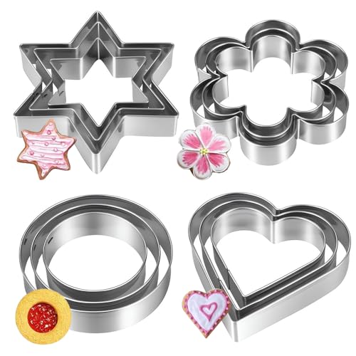 Ausstechformen Set 12 Stück Keksausstecher Edelstahl Ausstecher,...