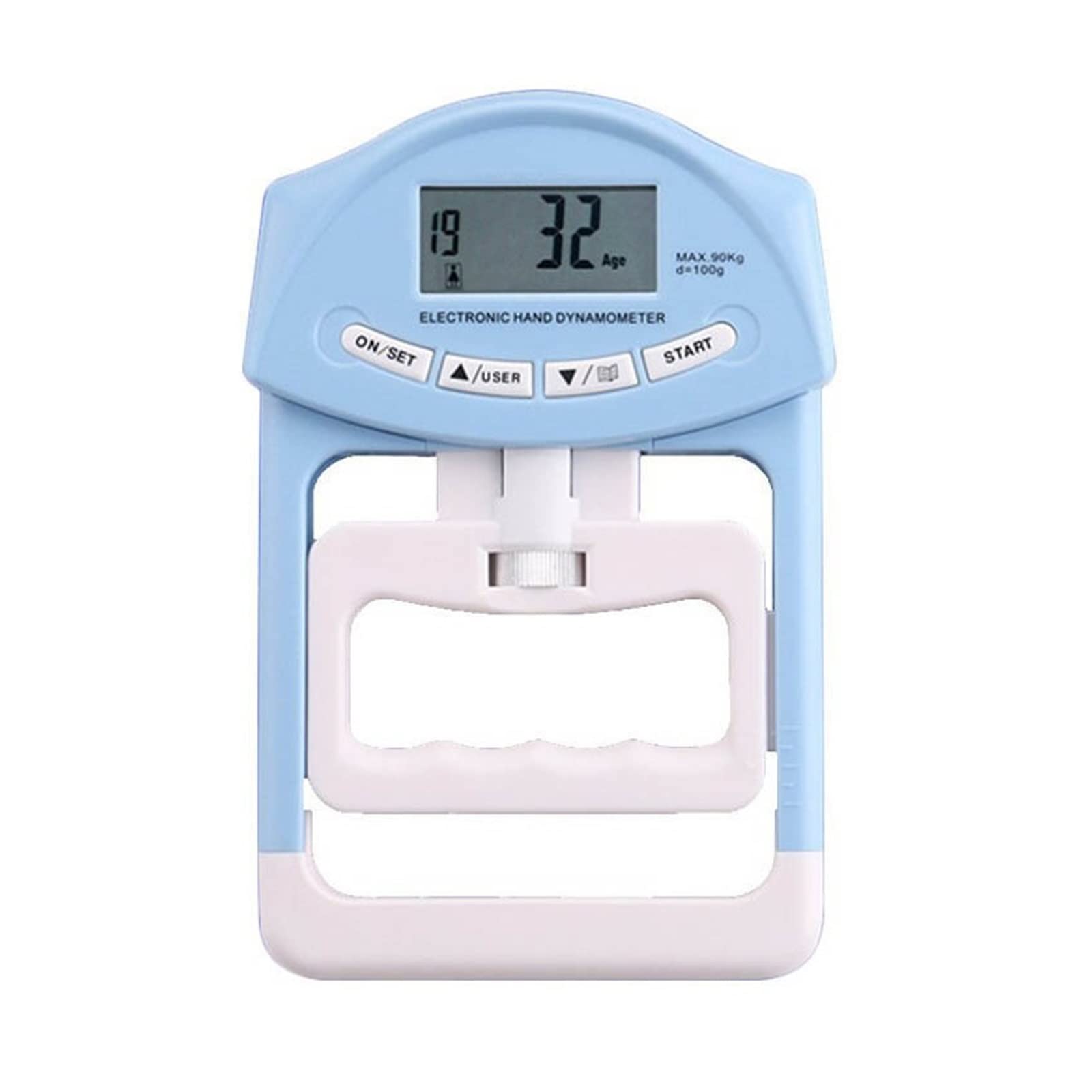 Ejercitador de manos Dinamómetro de mano electrónica digital 90 kg/200 lbs conteo agarre la Medidor medición fortalecimiento Auto captura alimentación