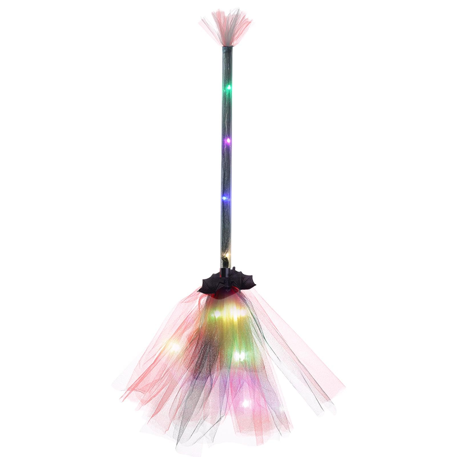 LED Witch Broom Kids, Witches Broomsticks Cosplay Props, Kids Toddler Witch Broom, Halloween Witch Broom With LED Light, Witch Broom For Theme Parties, Halloween Party