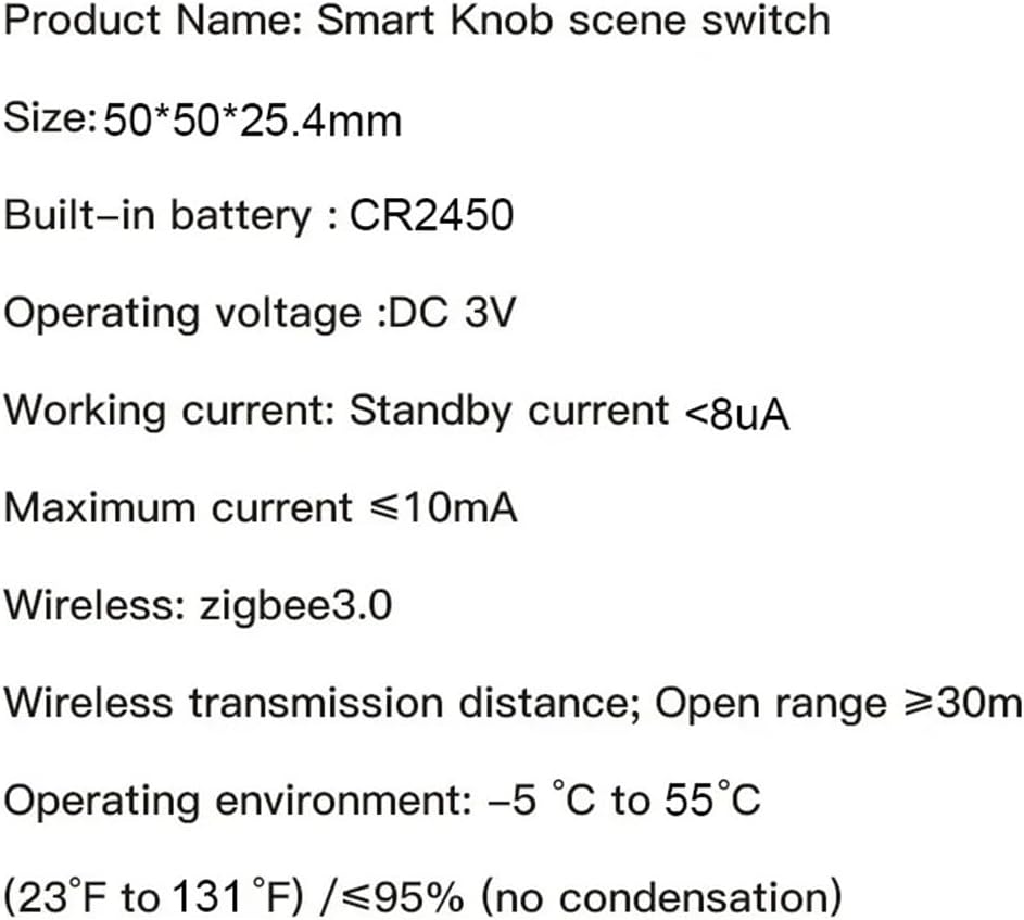 Tuya ZigBee Smart Knob Switch Wireless Scene Switch Button Controller Battery Powered Automation Scenario Smart Life