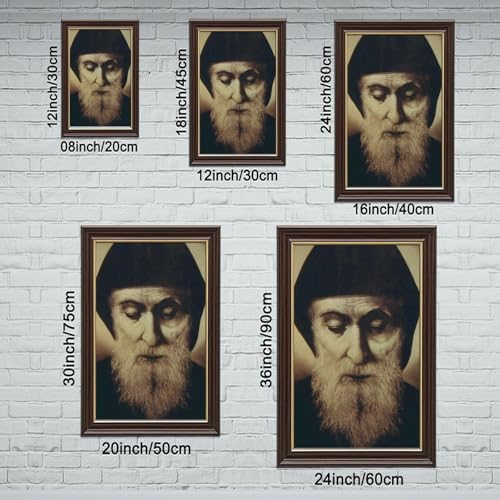 Impression Saint Charbel Makhlouf grand format avec cadre - 2