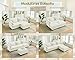SITURAY Doppellagige Ecksofa Modulares Sofa, Wohnlandschaft L-Form Cloud Couch mit Ottomane, Chenillestoff Eckcouch Corner Sofa mit Schlaffunktion für Wohnzimmer Schlafzimmer (Beige, 2 Sitzer)