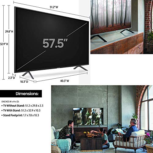Samsung Smart TV 58” inch 4K UHD Flat Screen TV (UN58RU7100FXZA) with HDR, Google, Apple