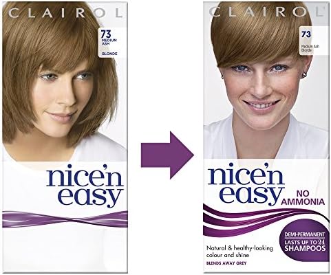 Clairol Nice'n Easy No Ammonia Hair Dye, 73 Ash Blonde