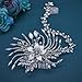 Mpoikba Wedding Hair Pieces for Brides, Handmade Bridal Hair Comb, Rhinestone Wedding Hair Accessories