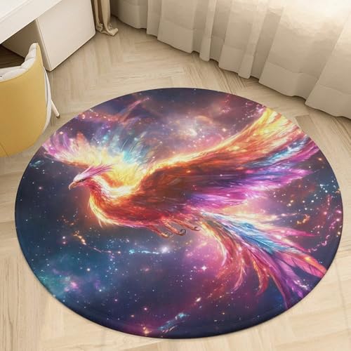 Alfombra lavable de terciopelo Phoenixs-bird con base antideslizante para salon moderno 7
