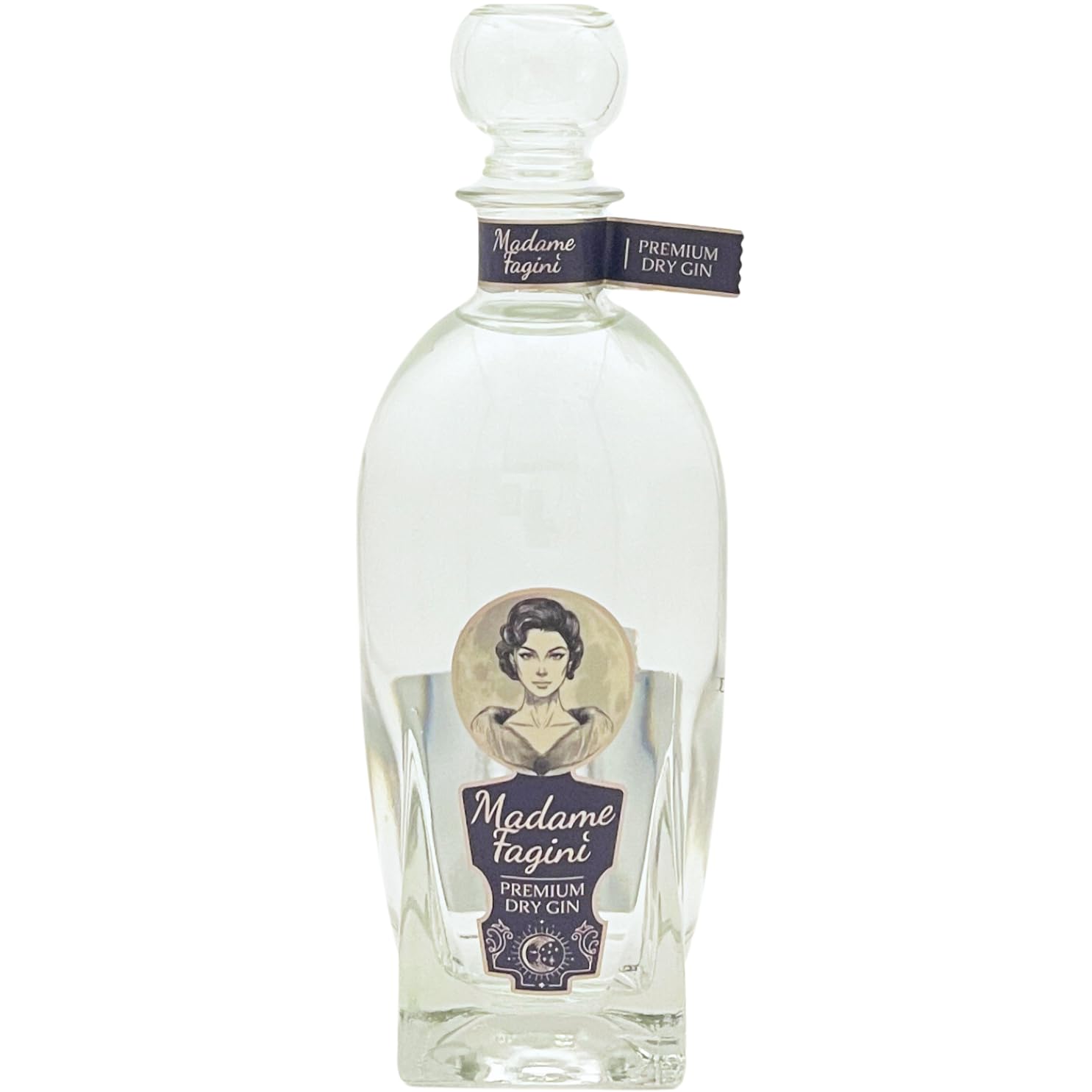 Madame Fagini Premium Dry Gin | Pur genießbar | Floral & würzig | Außergewöhnlich weich & exotisch | 15 exquiste Botanicals | Das perfekte Geschenk | Destillierter Premium Gin (Einzelflasche)