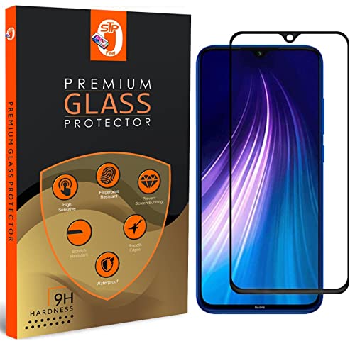 Image of Tempered Glass Screen Protector Compatible for Xiaomi Mi Note 8 Pro (6.53 Inch) HD Clear, Bubble-Free, Anti-Scratch Full Protection Durable Tempered Glass (Black, Pack of 1)