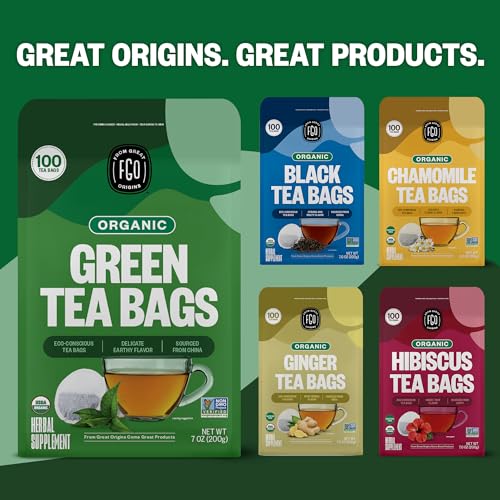 Fgo FGO-GRNT-TEAB-100 Organic Green Tea, Eco-Conscious Tea Bags thumb #6