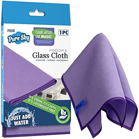 Pure-Sky Car Window Glass Cleaning Cloth - JustAdd Water No Detergents Needed – Streak Free Magic Ultra Microfiber Car Window Cleaner - for Windows, Glass, Mirror and Screen - Leaves no Wiping Marks Cover