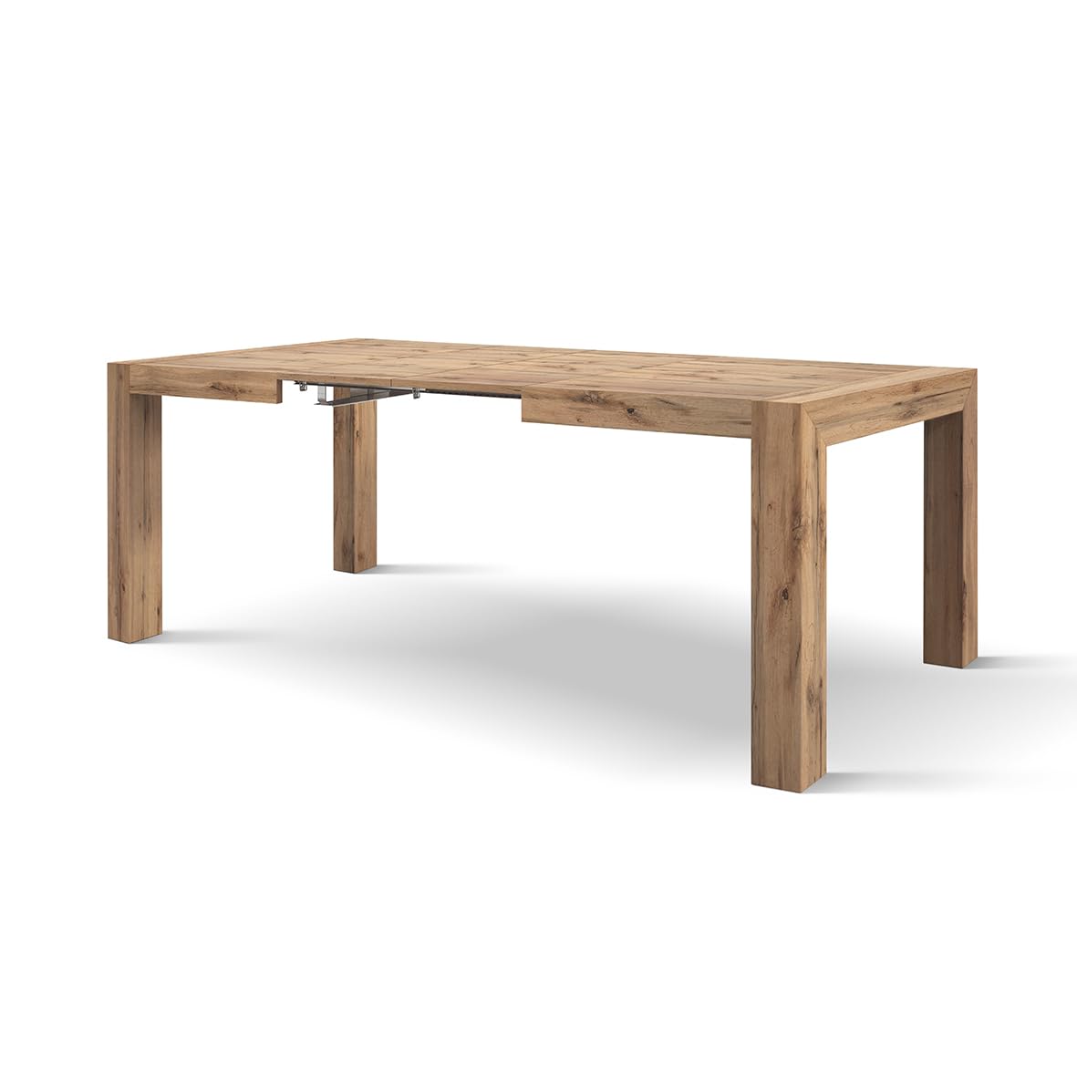 PAZZO DESIGN Tavolo Allungabile Zoe, Rovere Rustico, Cucina, Sala Da Pranzo, Soggiorno, Made in Italy, 140x90x77 cm - id_1864