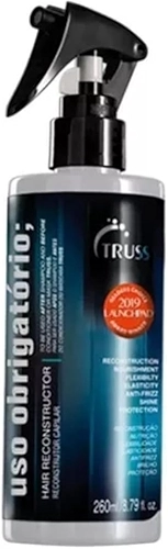 Truss Reconstrutor Uso Obrigatório | Tratamento Capilar com Proteção Térmica, Brilho e Redução de Quebra | 260ml
