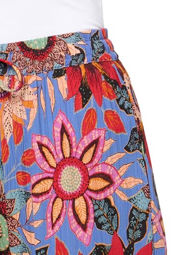 Angie Women's Crochet Trim Flare Leg Pant with Tie Waist3