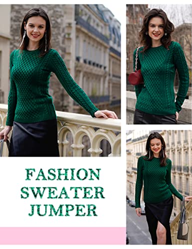 Image of v28 Women Crew Neck Knit Stretchable Elasticity Long Sleeve Sweater Jumper Pullover
