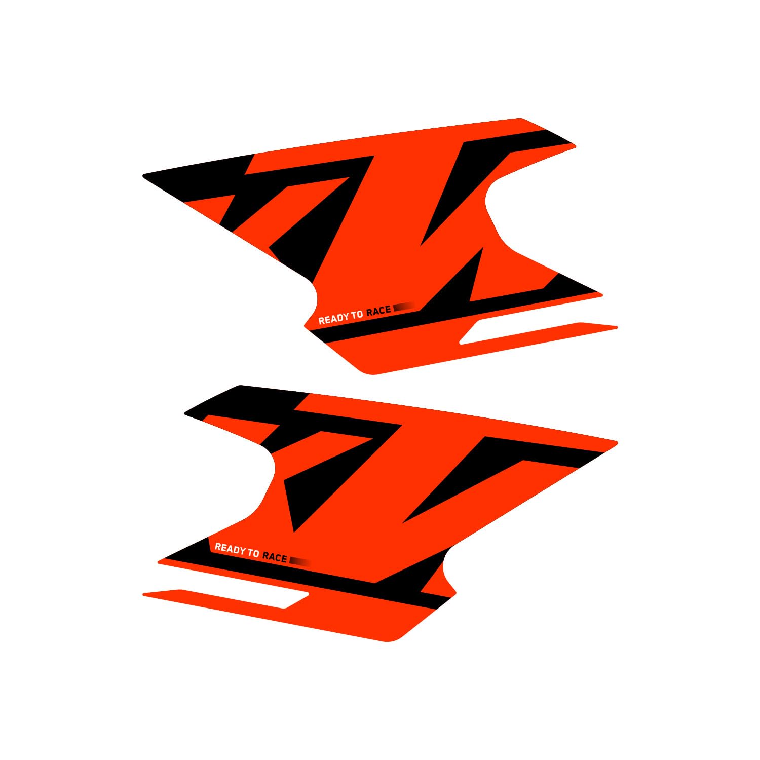 Az Graphishop Tankseiten-Aufkleber kompatibel mit KTM 1390 Super Adventure S 2025-2026 Schutz vor Stößen und Kratzern Motorradzubehör Made in Italy L-1390SAS-26 (Black Orange)