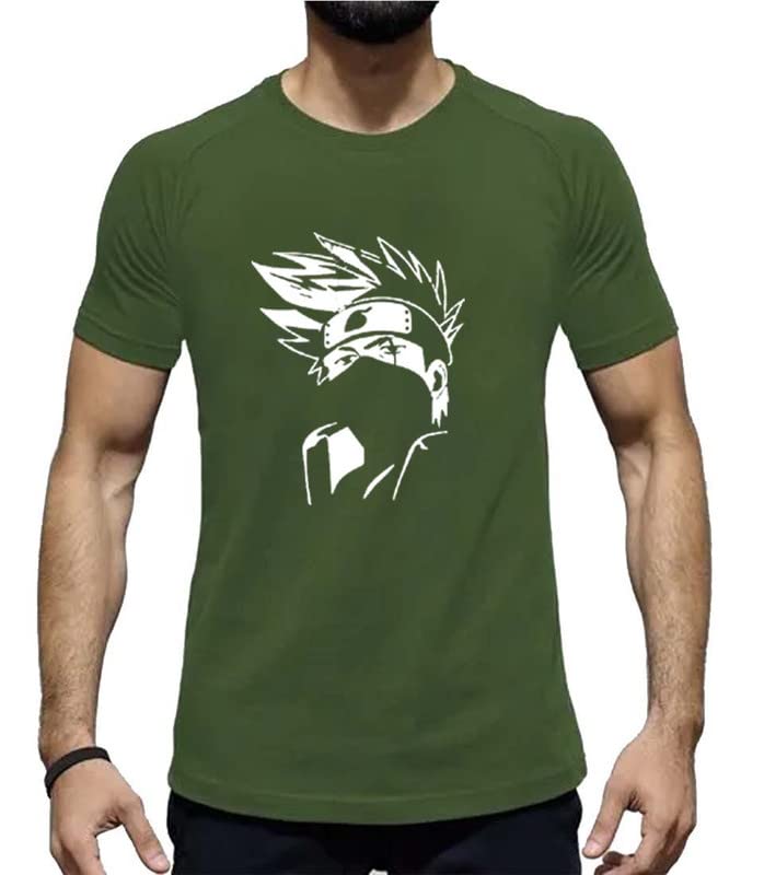 Image of Naruto Pure Cotton Round Neck T Shirt for Men