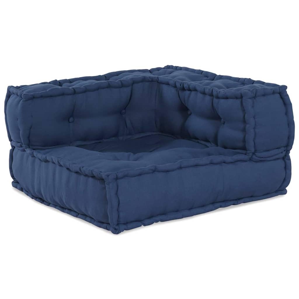 Modułowy 3-częściowy zestaw mebli z materiału indygo z oddychającym pokrowcem, 210 x 70 x 56 cm, wyściełany pianką, elastyczny, do użytku wewnątrz i na zewnątrz, do ogrodu, na balkon i taras